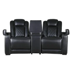 2 fauteuils modulaires électriques inclinables avec console en angle et porte-gobelets - 3 mcx