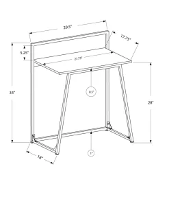 Bureau d'ordinateur - juvénile, petite table d'écriture ou d'ordinateur port - Monarch