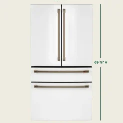 CAFE Réfrigerateur 23,2 pi3 36 po Blanc Portes françaises - CJE23DP4WW2