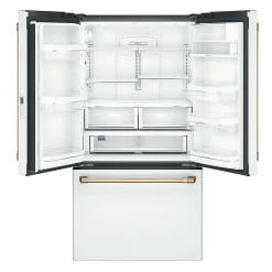 CAFE Réfrigérateur 23,1 pi3 36 po Blanc Congélateur en bas, Portes françaises - CWE23SP4MW2