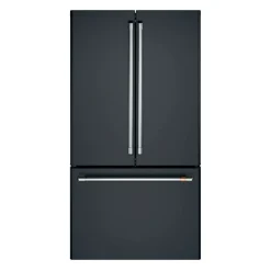 CAFE Réfrigérateur 23,1 pi3 36 po Noir Congélateur en bas, Portes françaises - CWE23SP3MD1