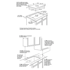 CAFE Table de cuisson Induction Acier inoxydable 36