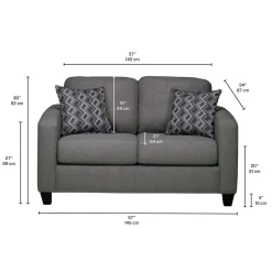 Causeuse - gris charbon