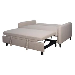 Causeuse convertible en tissu bouclé