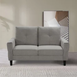Causeuse en tissu - beige
