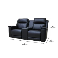 Causeuse inclinable électrique avec massage, chaleur, console et système de son intégré