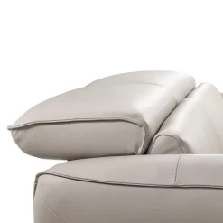 Causeuse électrique inclinable avec appuis-tête ajustables - cuir véritable
