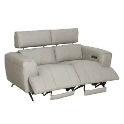 Causeuse électrique inclinable en cuir véritable