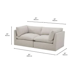 Causeuse modulaire - 2 mcx