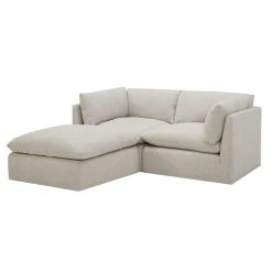 Causeuse modulaire avec ottoman - 3 mcx