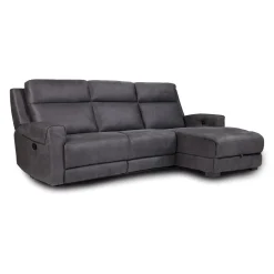 Causeuse modulaire inclinable, chaise longue avec rangement, console avec porte-gobelets et ports USB/USB-C - 3 mcx