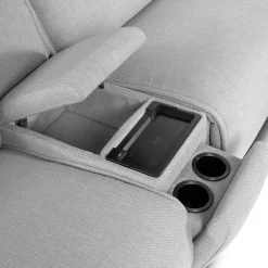 Causeuse modulaire inclinable électrique, appuis-tête ajustables et console avec système audio - 3 mcx