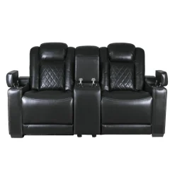 Causeuse modulaire électrique inclinable avec console et porte-gobelets - 3 mcx