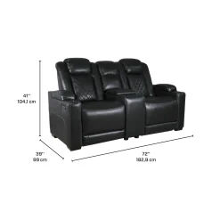 Causeuse modulaire électrique inclinable avec console et porte-gobelets - 3 mcx