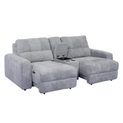 Causeuse modulaire électrique avec sièges coulissants et console- 3 mcx