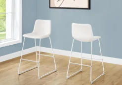 Chaise de bureau - blanc simili-cuir / sureelevee - Monarch