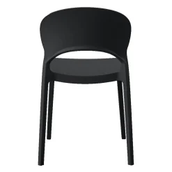 Chaise intérieur/extérieur empilable en résine – noir