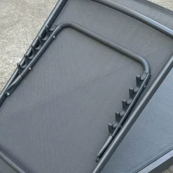Chaise longue en textilène - gris