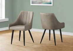Chaises avec accoudoirs bas (bte de 2) - taupe - Monarch