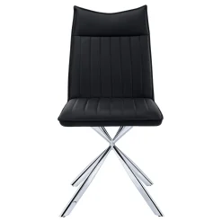 Chaises avec piètement araignée chromé (bte de 2) - noir - Monarch