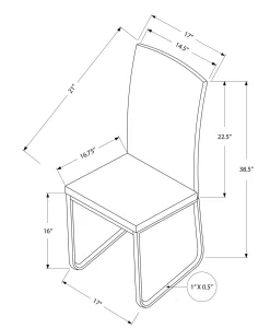 Chaises avec piètement chromé (bte de 2) - blanc - Monarch