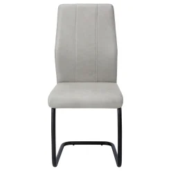 Chaises avec piètement noir (bte de 2) - gris - Monarch