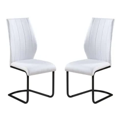 Chaises avec piètement noir (bte de 2) - blanc