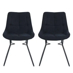 Chaises avec piètement traineau (bte de 2) - noir