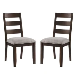 Chaises (bte de 2) - brun & beige
