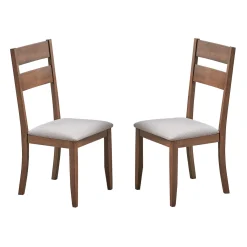 Chaises (bte de 2) - brun & beige