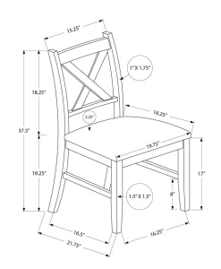 Chaises (bte de 2) - brun & noir - Monarch