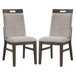 Chaises (bte de 2) - gris & brun