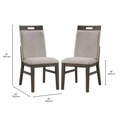 Chaises (bte de 2) - gris & brun