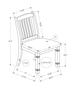 Chaises (bte de 2) - gris - Monarch