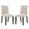 Chaises capitonnées (bte de 2) - beige