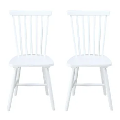 Chaises en bois (bte de 2) - blanc