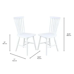 Chaises en bois (bte de 2) - blanc