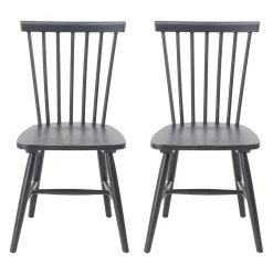 Chaises en bois (bte de 2) - noir