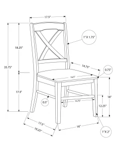 Chaises en bois (bte de 2) - crème - Monarch