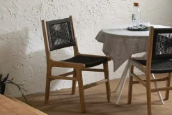 Chaises en cordage (bte de 2) - noir