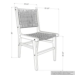 Chaises en cordage (bte de 2) - naturel