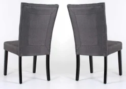 Chaises en tissu (bte de 2) - gris