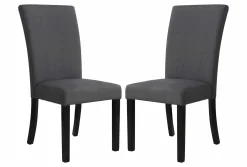 Chaises en tissu (bte de 2) - gris
