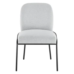Chaises rembourrées avec accent tubaire à revêtement métallique (bte de 2) - gris