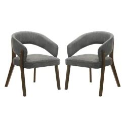 Chaises rembourrées (bte de 2) - gris
