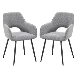 Chaises rembourrées (bte de 2) - gris