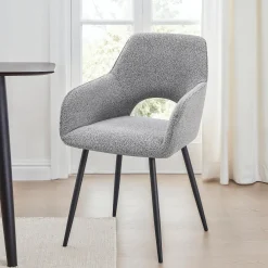 Chaises rembourrées (bte de 2) - gris