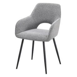 Chaises rembourrées (bte de 2) - gris