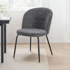 Chaises rembourrées (bte de 2) - gris