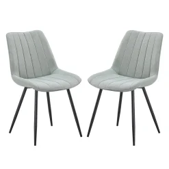 Chaises rembourrées (bte de 2) - gris